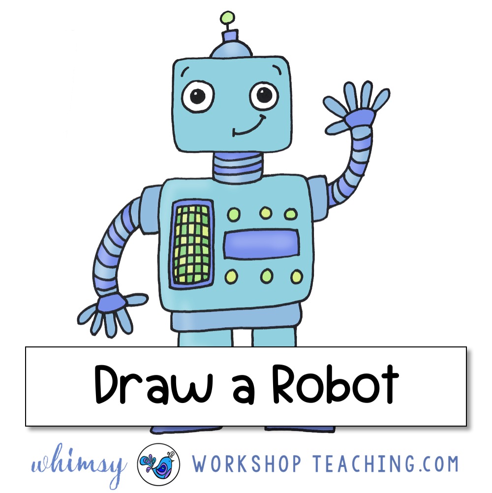 Metallic Crayon Robot Art - Craftulate