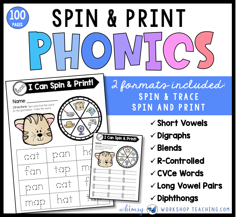 Spin and Print Phonics centers