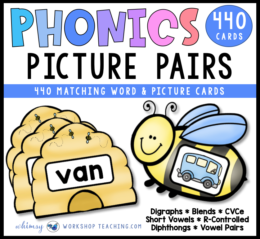 Picture Pairs matching phonics center