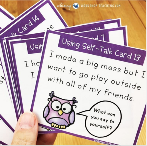 self talk cards for social emotional learning and social skills