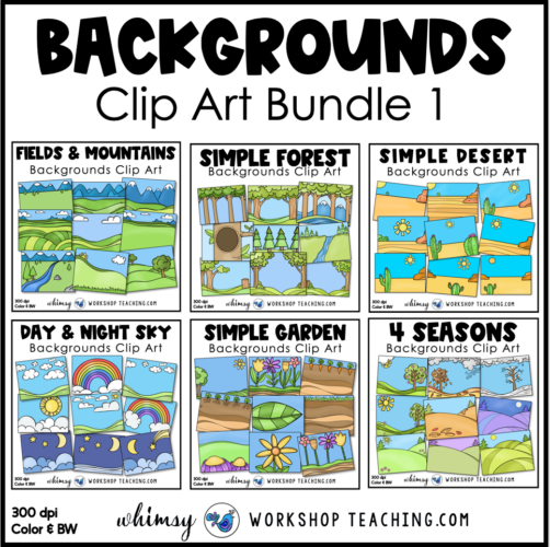 Simple Backgrounds clip art bundle 1