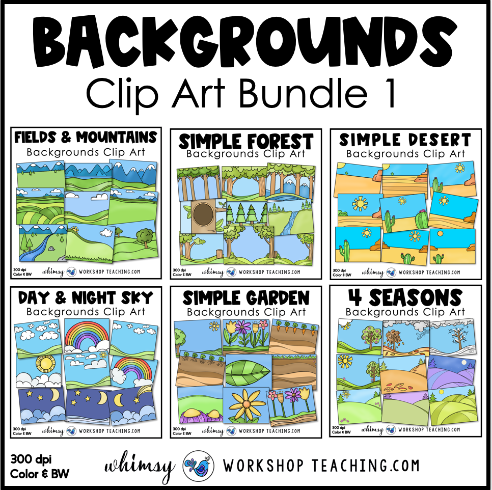 Simple Backgrounds clip art bundle 1