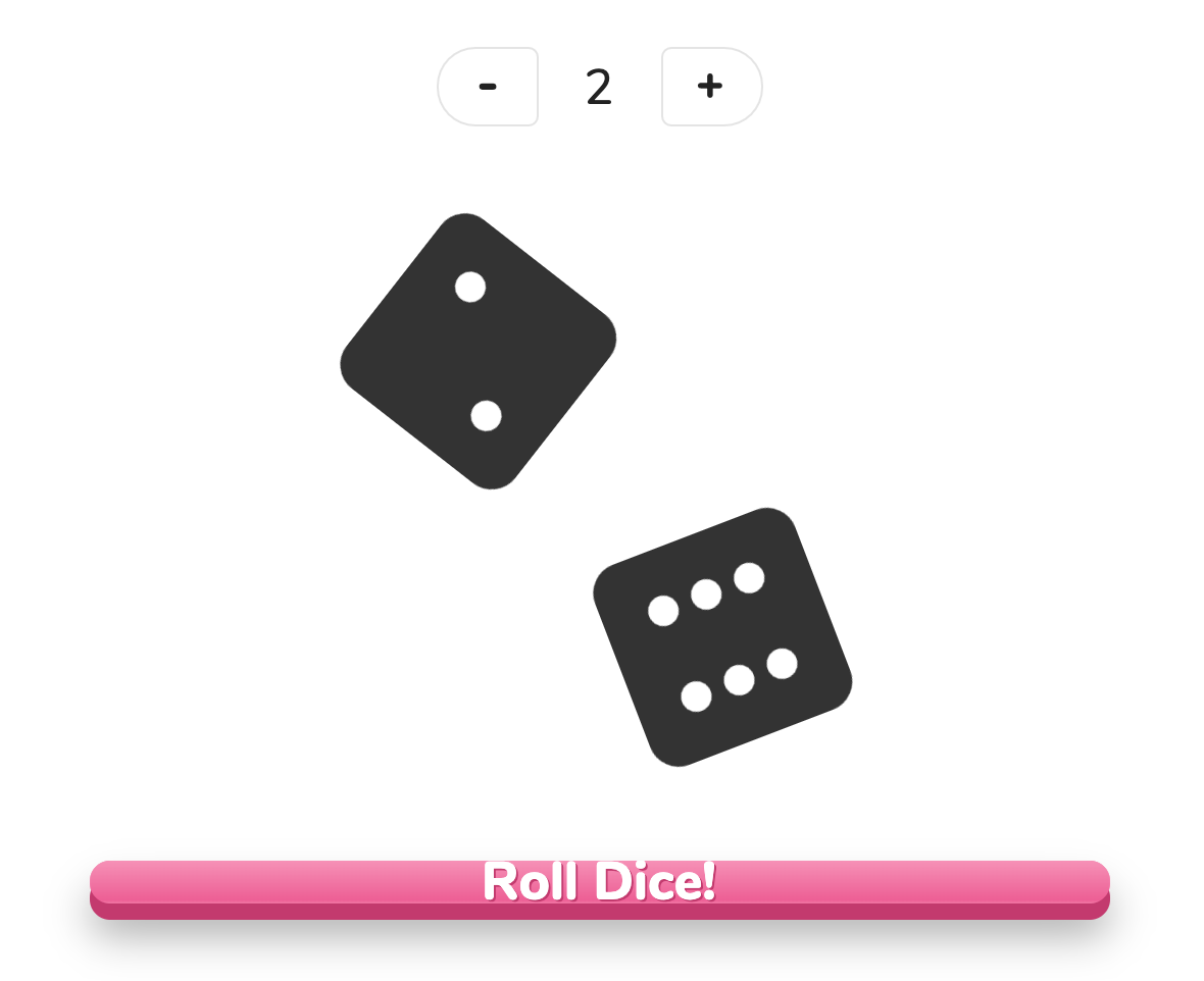 Dice Roller. Ng NK reading Roll and dice.
