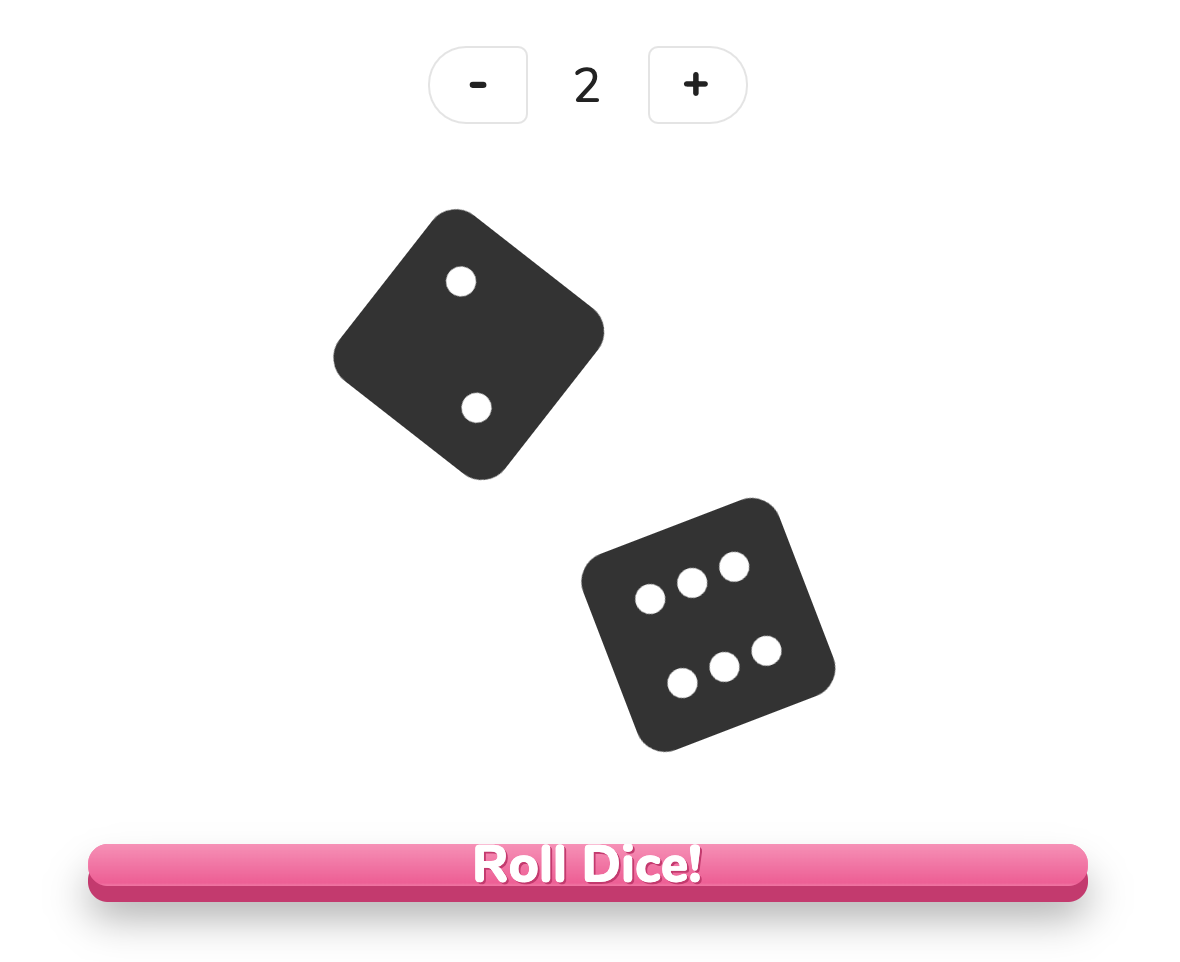 Online TWO DICE Roller :: Free and easy to use