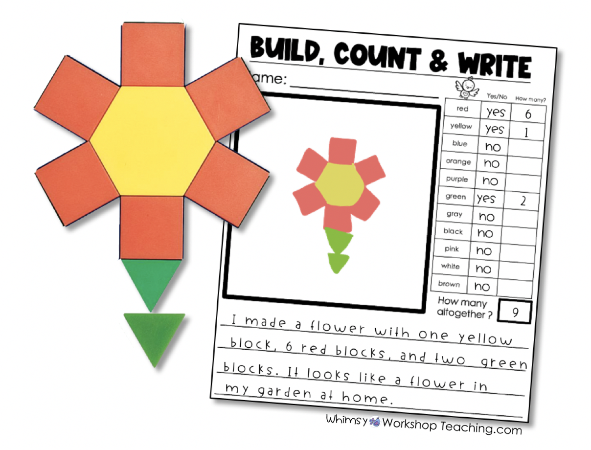 build count draw activity for socially distanced learning