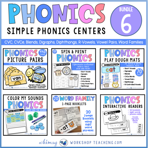 phonics centers bundle 6
