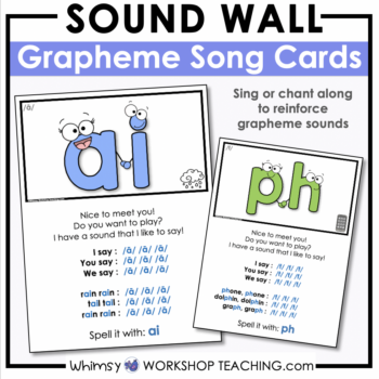sound wall grapheme chants or songs