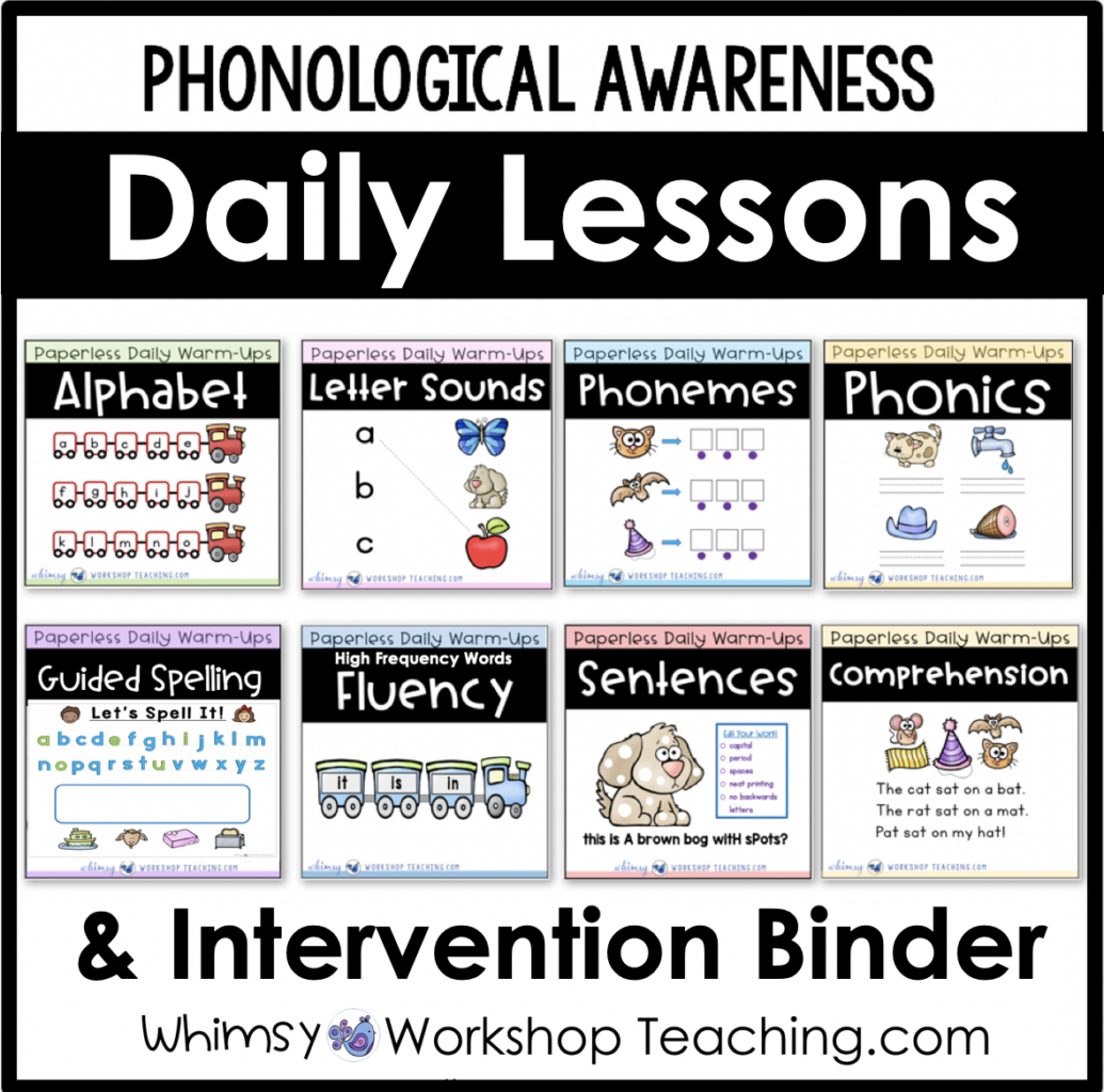 phonological awareness paperless lessons and intervention binder