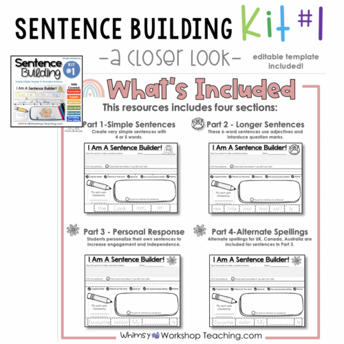 Sentence Building Kits - Whimsy Workshop Teaching