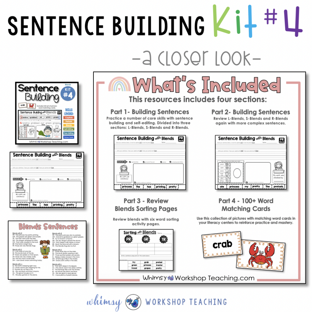 sentence building kit 4 for blends