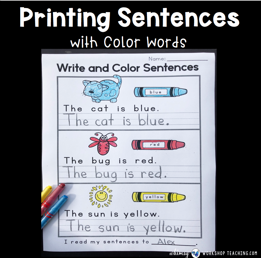 printing color sentences