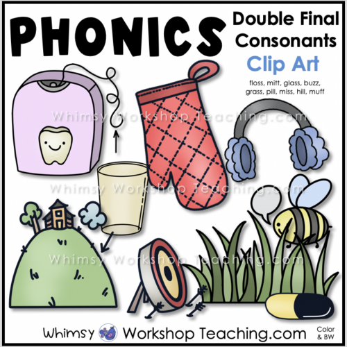 Phonics Clip Art Double Final Consonants