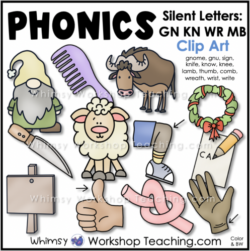 Phonics Clip Art silent letters