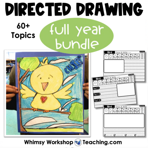 art-literacy-directed-drawing-activities-writing-prompts-kids-differentiated-fun-easy-first-grade