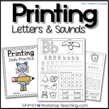 literacy-writing-printing-workbook-worksheets-first-grade-set-1-letters-sounds