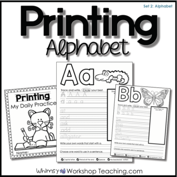 literacy-writing-printing-workbook-worksheets-first-grade-set-2-alphabet