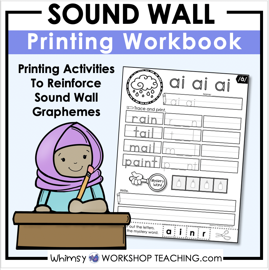 Sound Wall Printing Graphemes + Phonemes Workbook Literacy Phonics