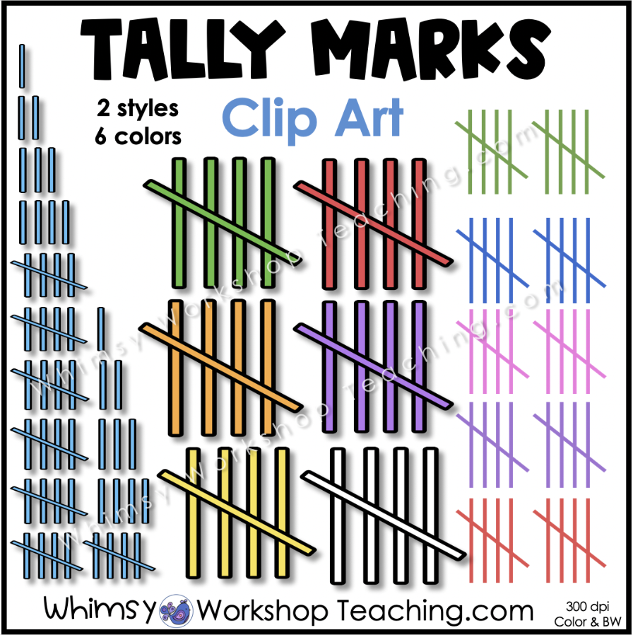 clip-art-clipart-black-white-color-images-math-tally-marks - Whimsy