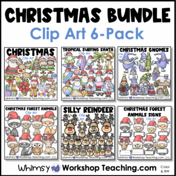clip-art-clipart-black-white-color-images-seasonal-bundle-winter-christmas-santa-reindeer-animals-gnomes-signs