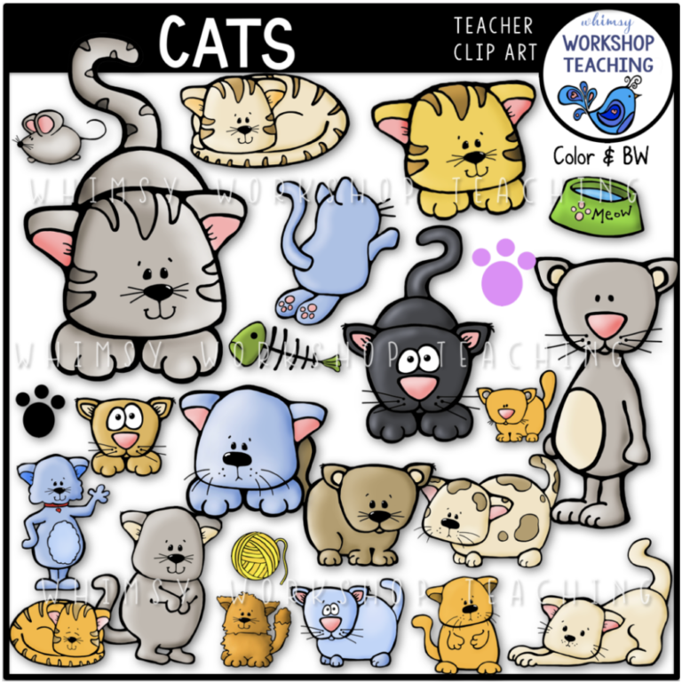 clip-art-clipart-images-color-black-white-animals-cats - Whimsy