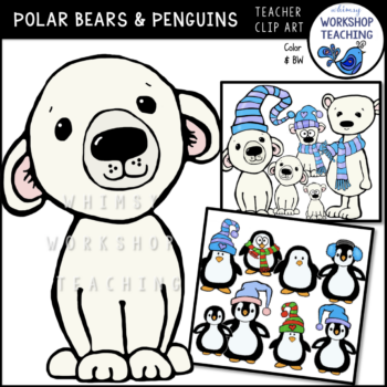 clip-art-clipart-images-color-black-white-animals-winter-penguins-polar-bears