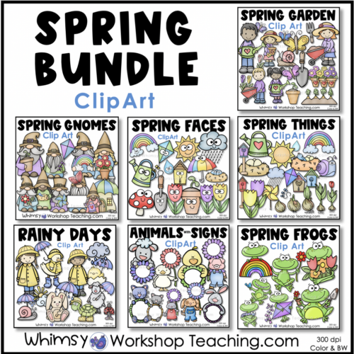 clip-art-clipart-images-color-black-white-bundle-spring-garden-gnomes-frogs-flowers