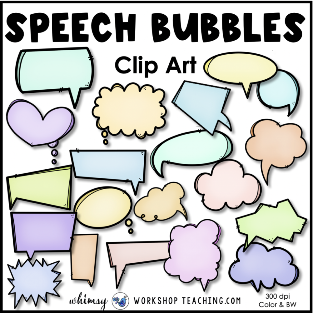 clip-art-clipart-images-color-black-white-speech-bubbles - Whimsy