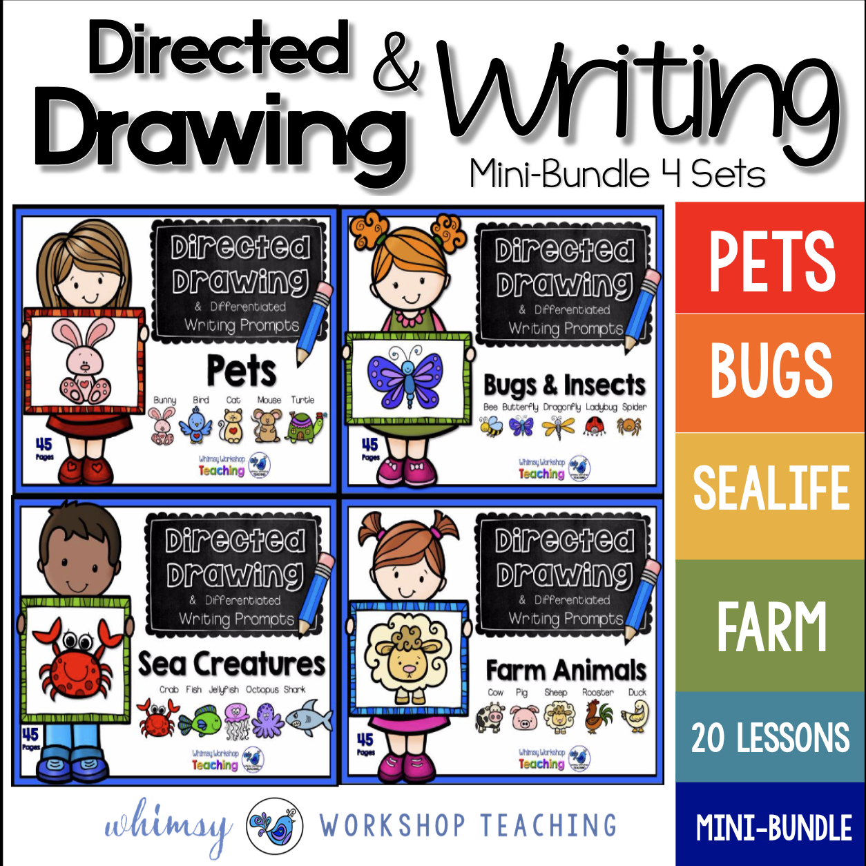 Directed Drawing With Differentiated Writing Prompts | Art Literacy ...