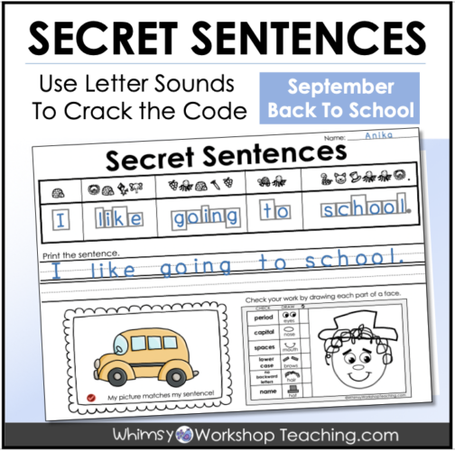 Back to School Sentence Freebie