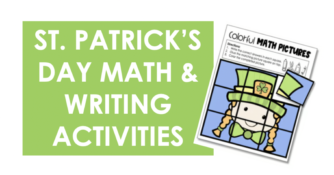 St. Patrick's Day Writing Math and Drawing